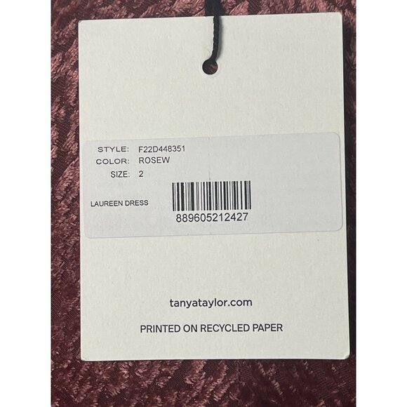 TANYA TAYLOR LAUREEN DRESS SIZE 2  ROSEWOOD MAXI NWT - Picture 14 of 16